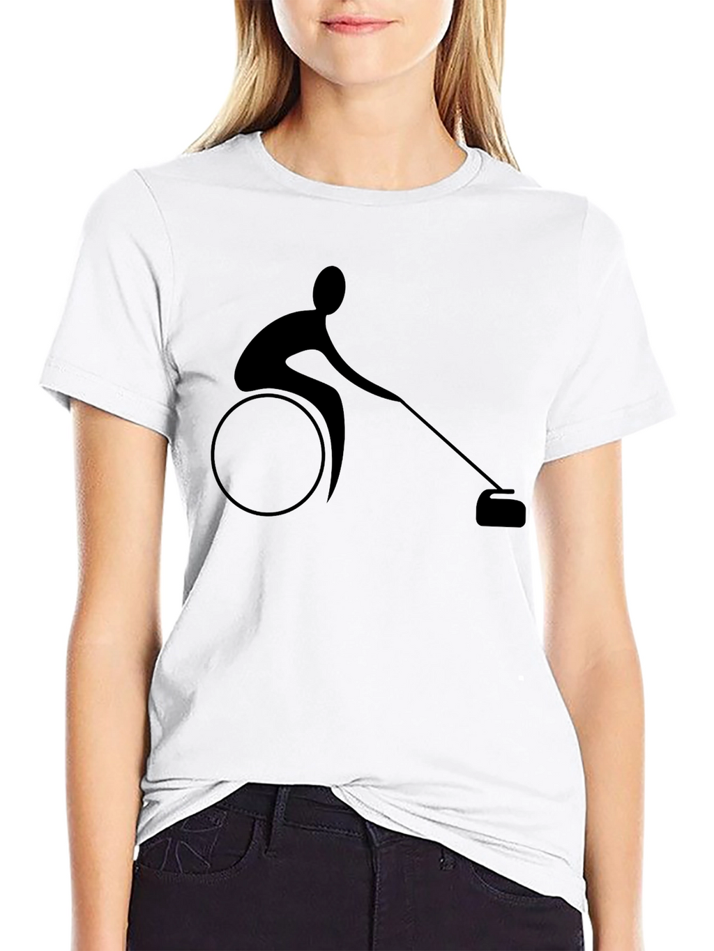 Curling Wheelchair Athlete T-Shirt