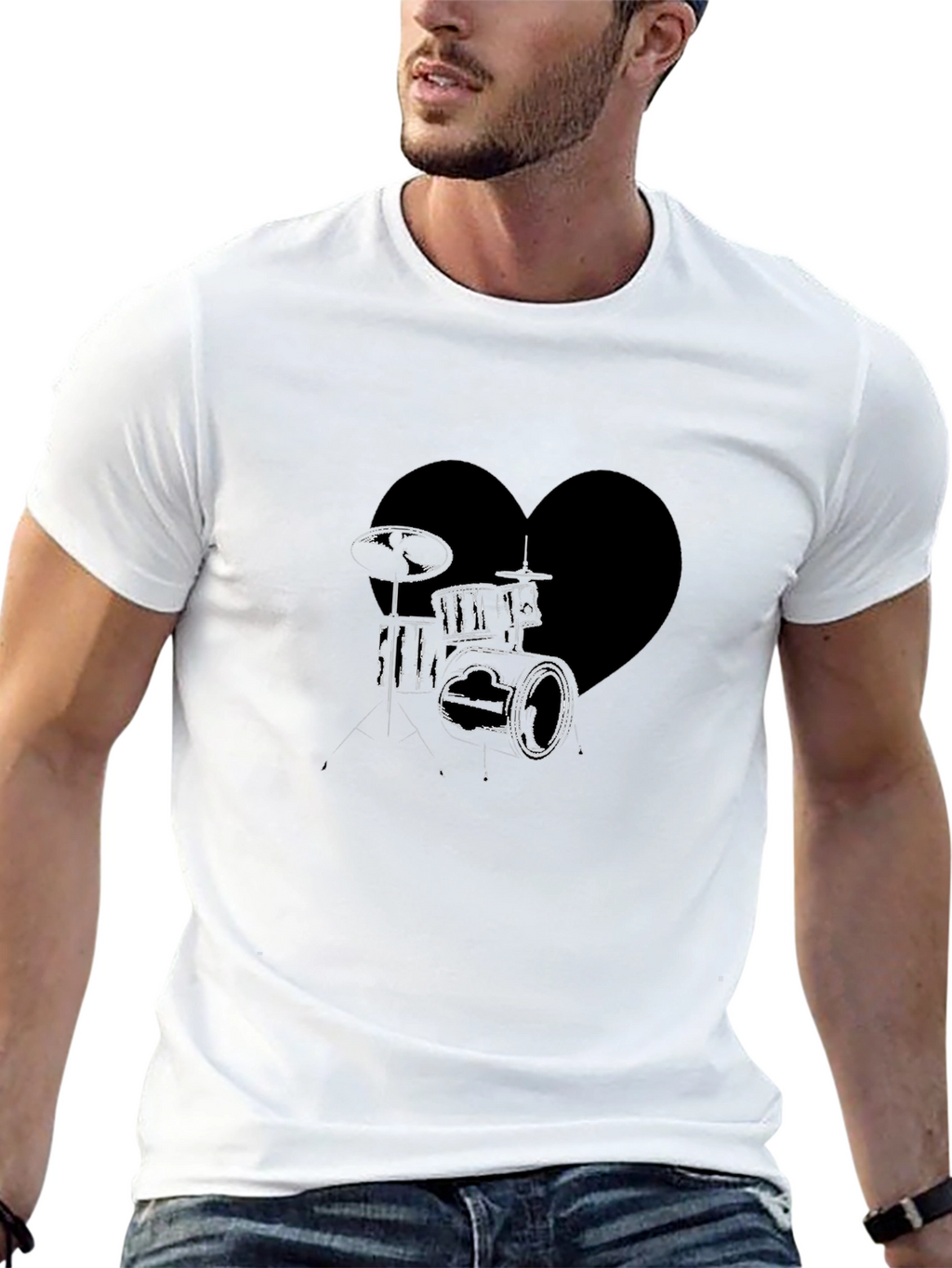 Drum Heartbeat T-Shirt - Music Lover Tee