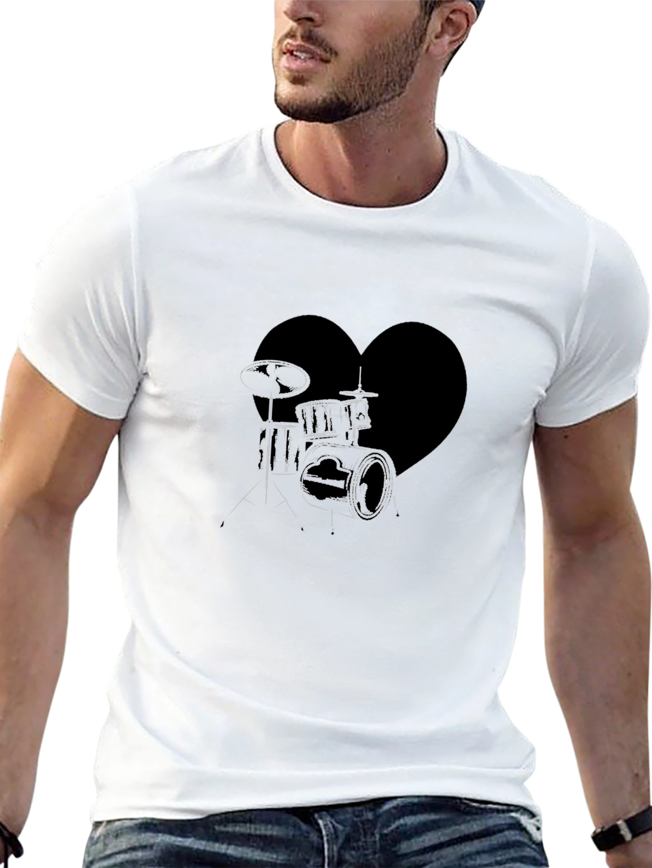 Drum Heartbeat T-Shirt - Music Lover Tee