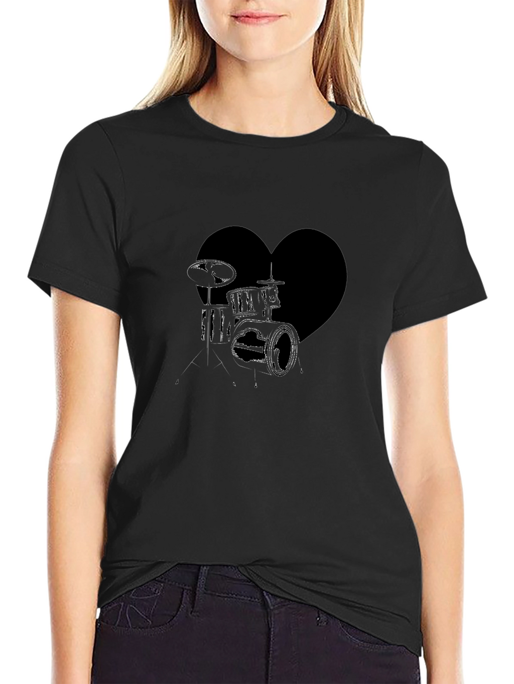 Drum Heartbeat T-Shirt - Music Lover Tee