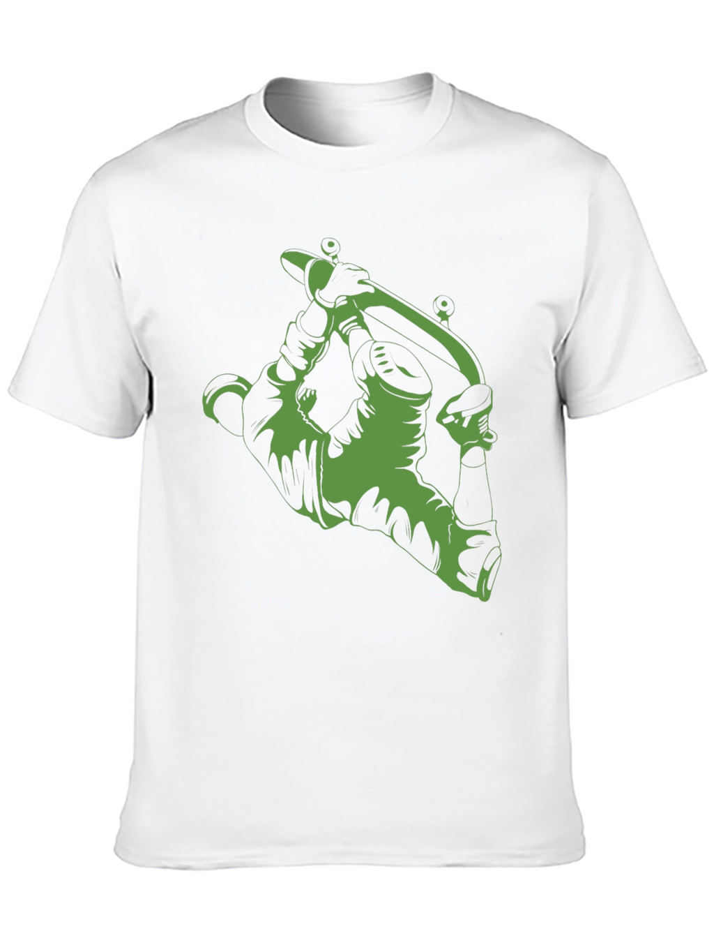 Green Tattoo Gun Graphic Black T-Shirt