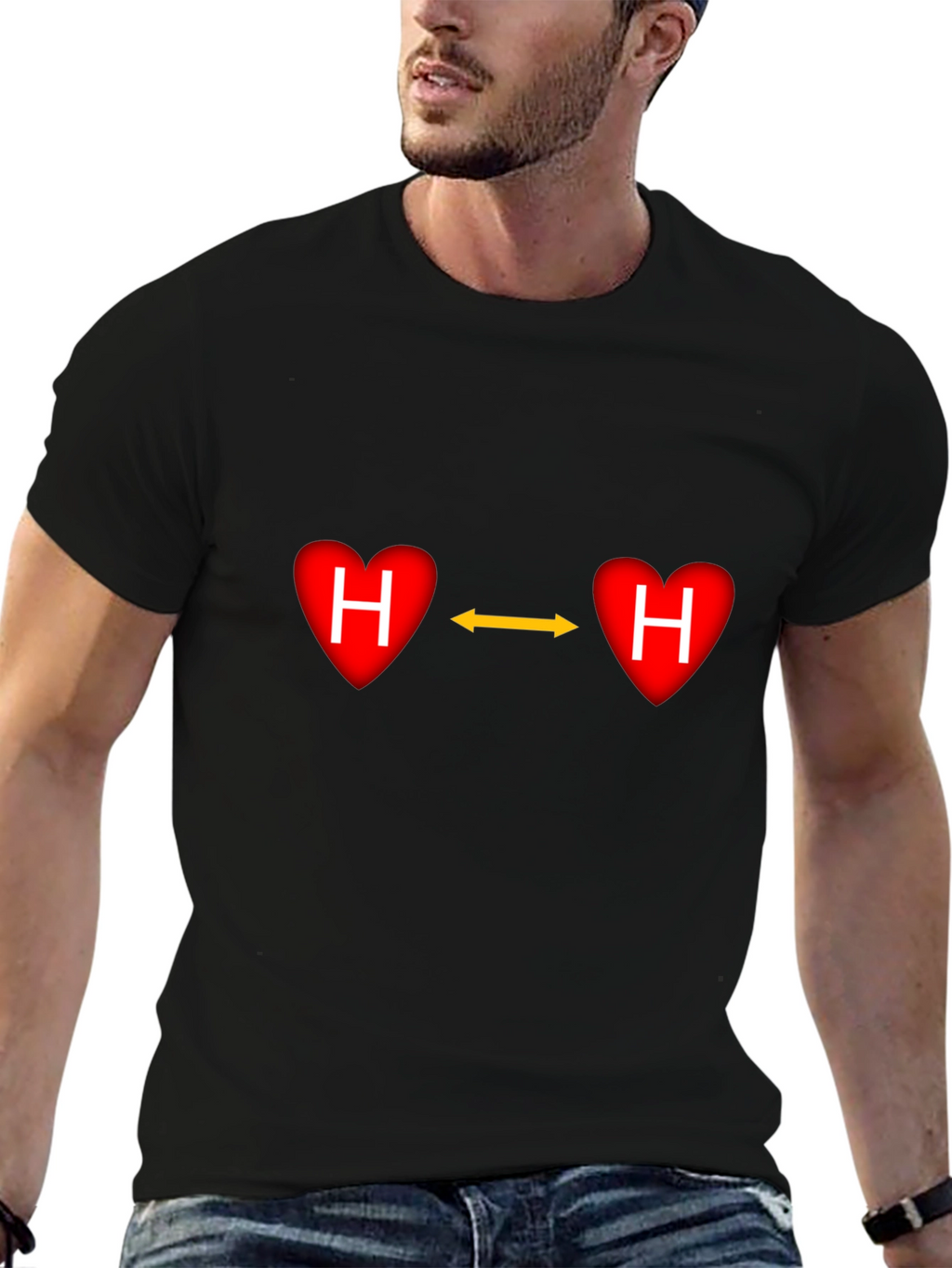 Hydrogen Bond Heart T-Shirt - Love Connection
