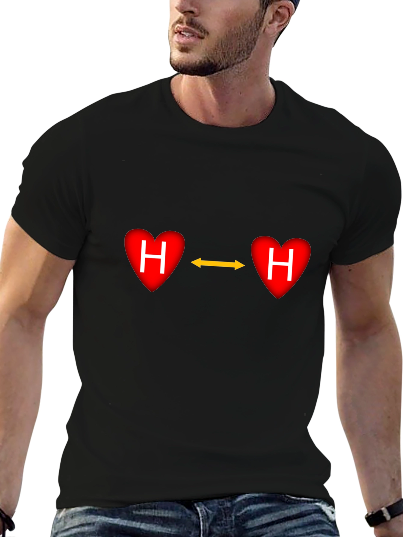 Hydrogen Bond Heart T-Shirt - Love Connection