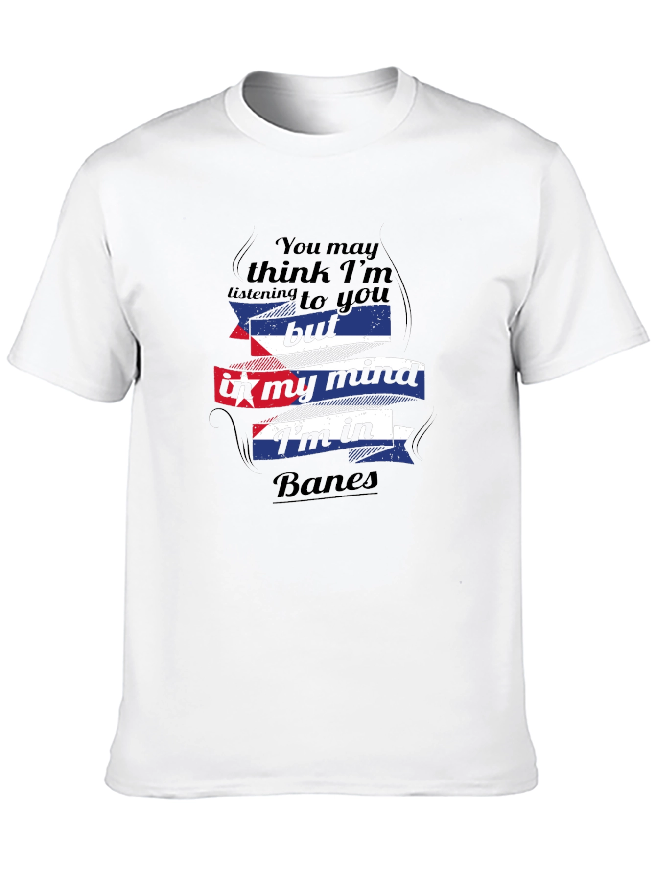 Banes Cuba Mind T-Shirt - Black Crew Neck Tee