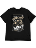 Husband Farmer Graphic Tee - Mens Black T-Shirt