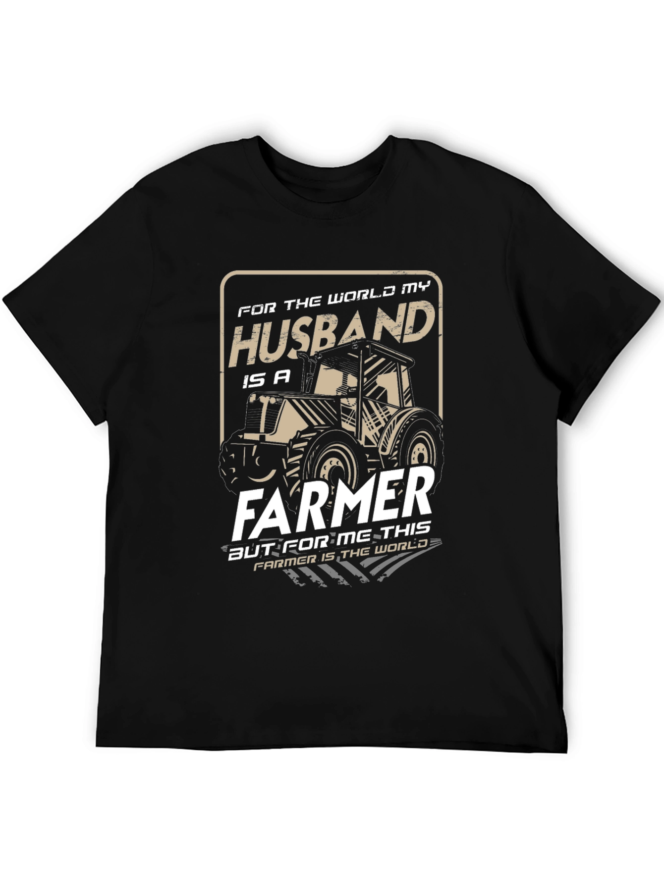 Husband Farmer Graphic Tee - Mens Black T-Shirt