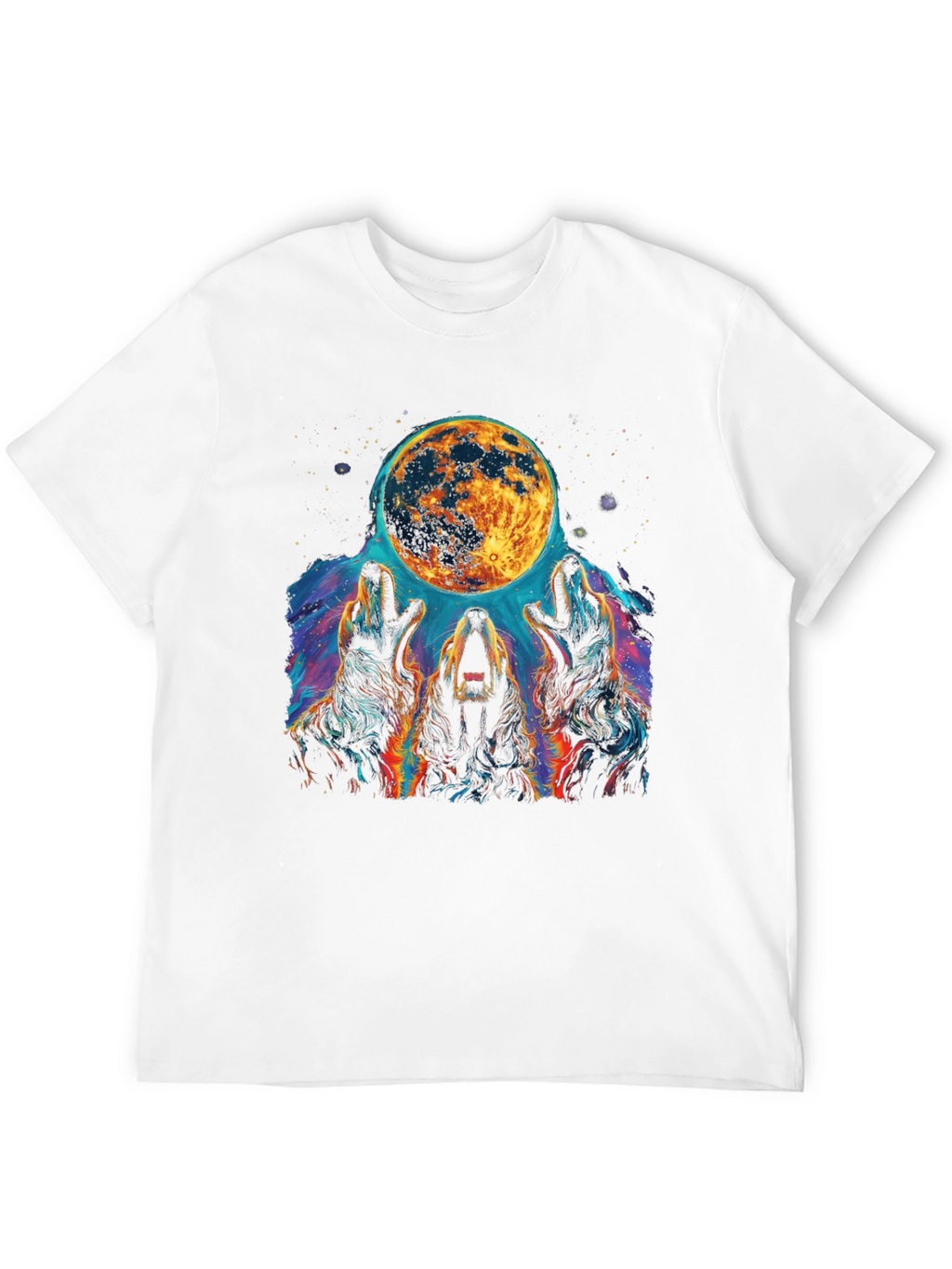 Wolf Moon Graphic Tee - Mens Black T-Shirt