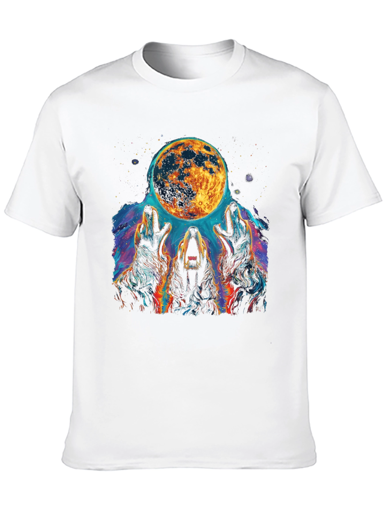 Wolf Moon Graphic Tee - Mens Black T-Shirt