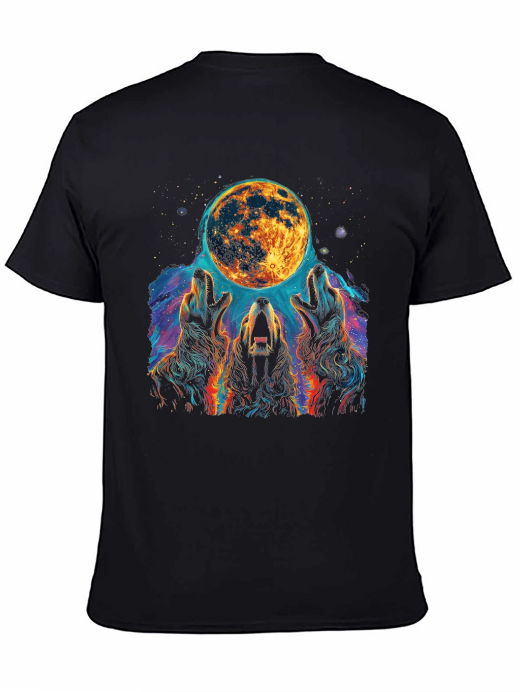 Wolf Moon Graphic Tee - Mens Black T-Shirt