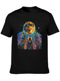 Wolf Moon Graphic Tee - Mens Black T-Shirt