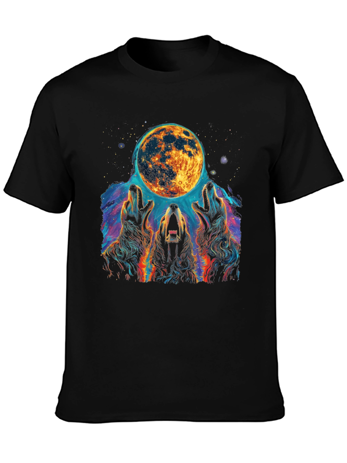 Wolf Moon Graphic Tee - Mens Black T-Shirt
