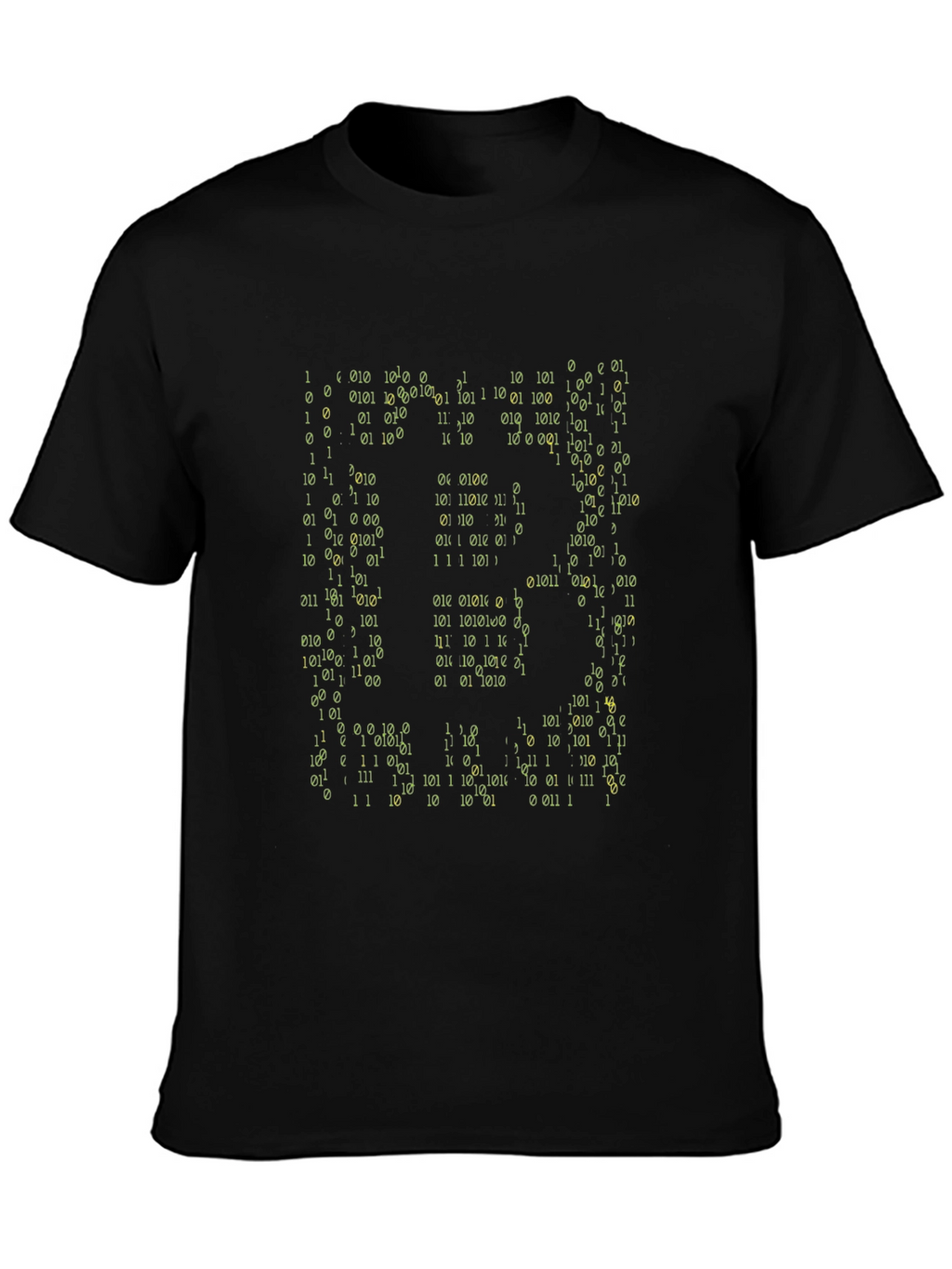 Binary Code Graphic Black T-Shirt