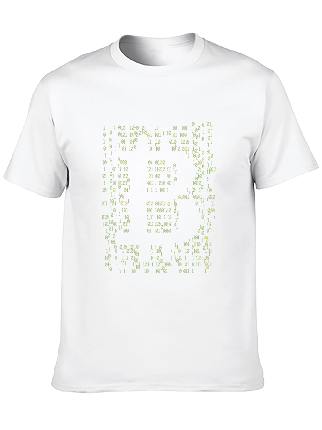 Binary Code Graphic Black T-Shirt