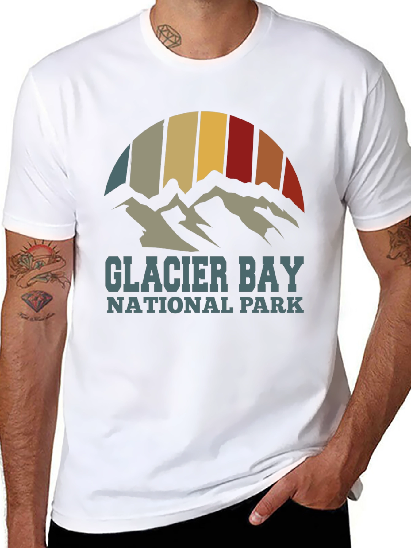 Glacier Bay National Park T-Shirt - Retro Style