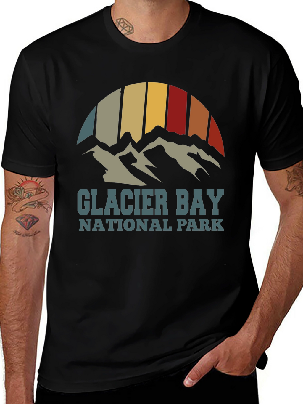 Glacier Bay National Park T-Shirt - Retro Style