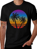 Retro Sunset Palm Tree T-Shirt