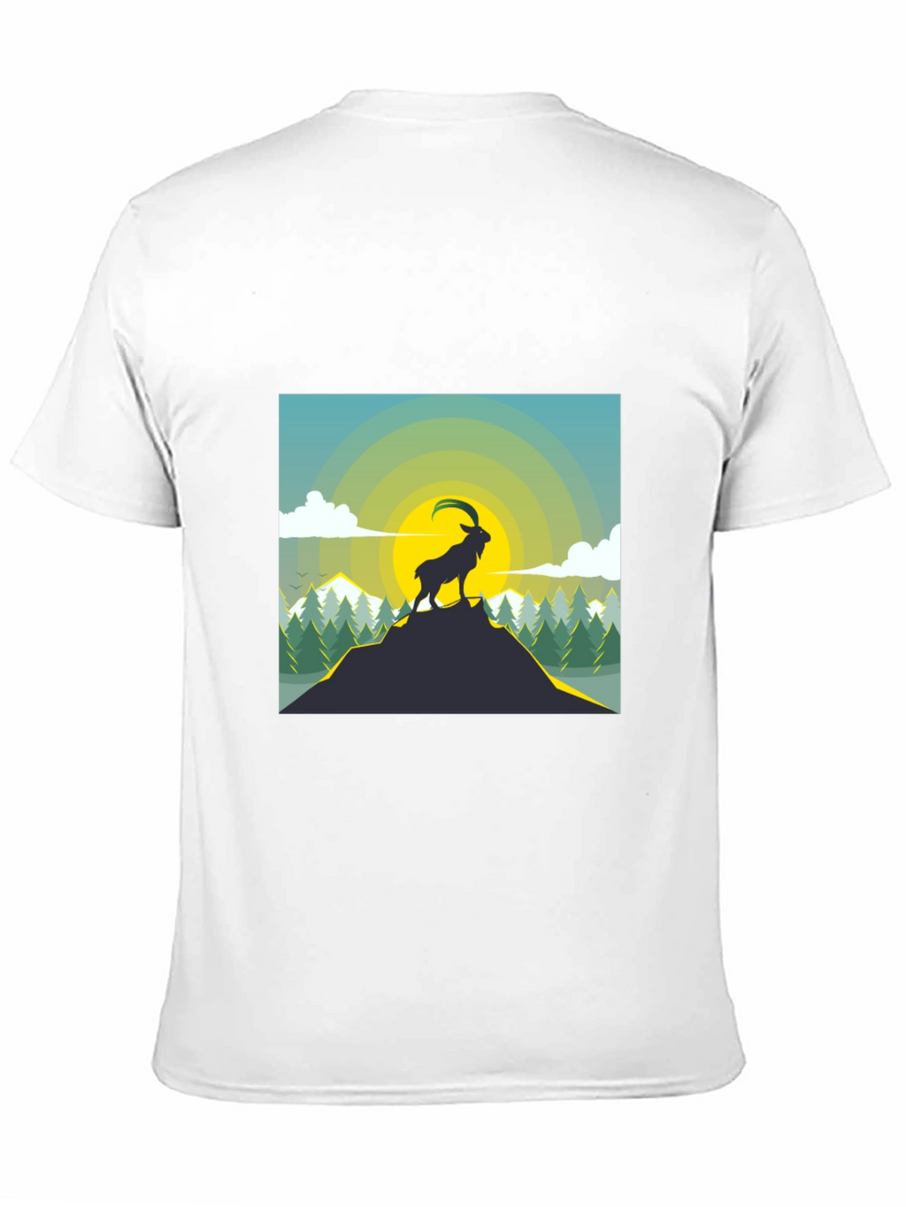 Mountain Goat Graphic T-Shirt - Black