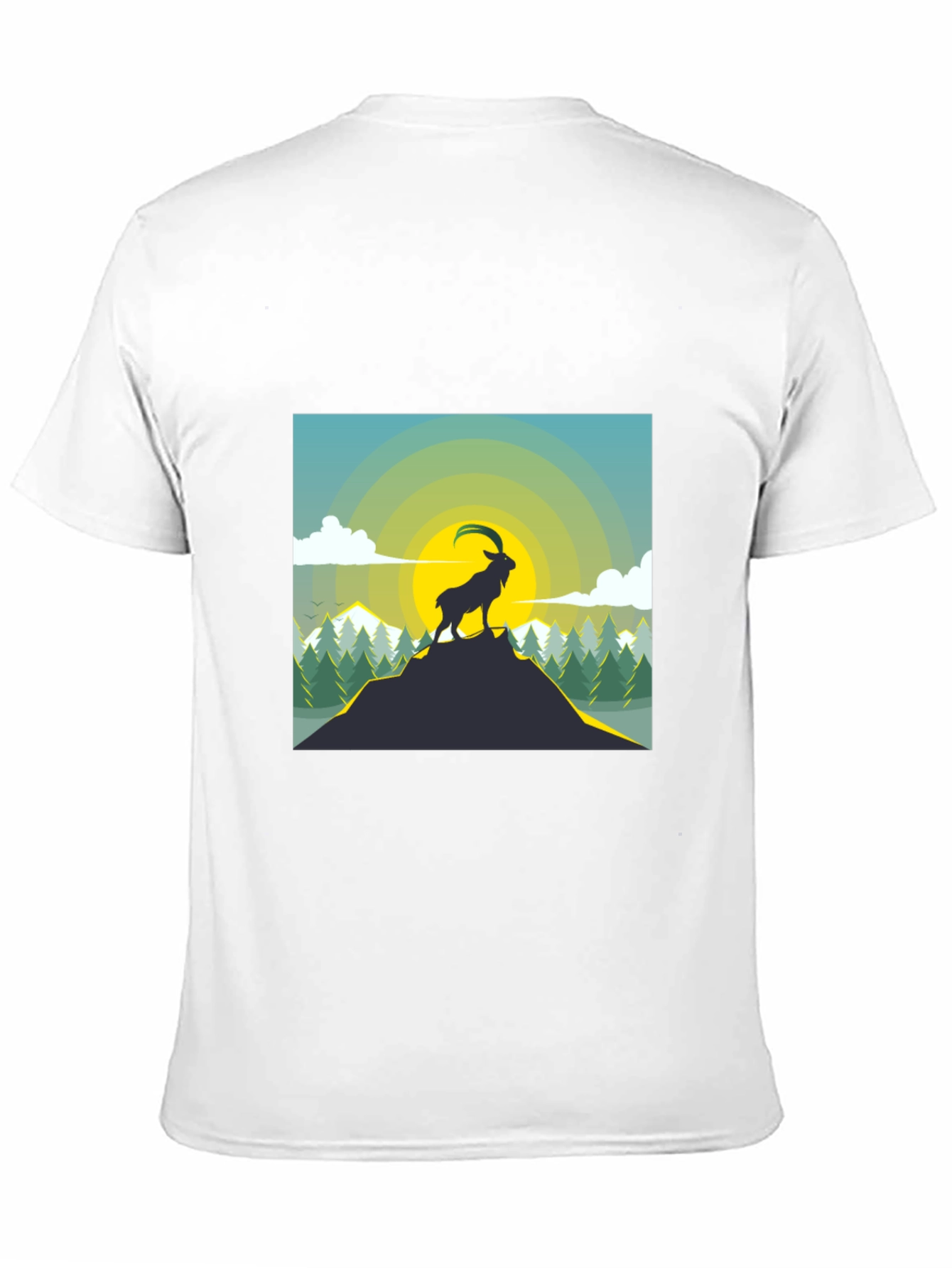 Mountain Goat Graphic T-Shirt - Black