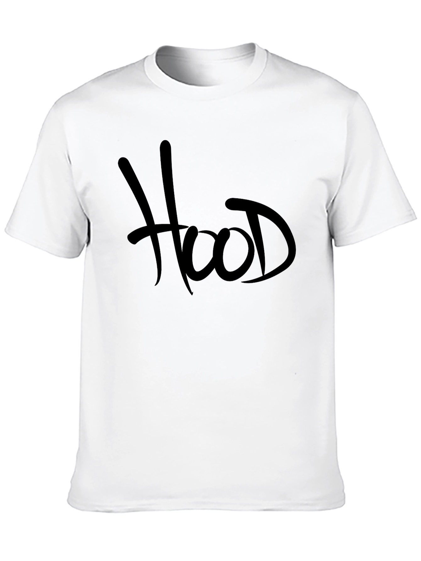 Hood Graphic Tee - Black Casual T-Shirt