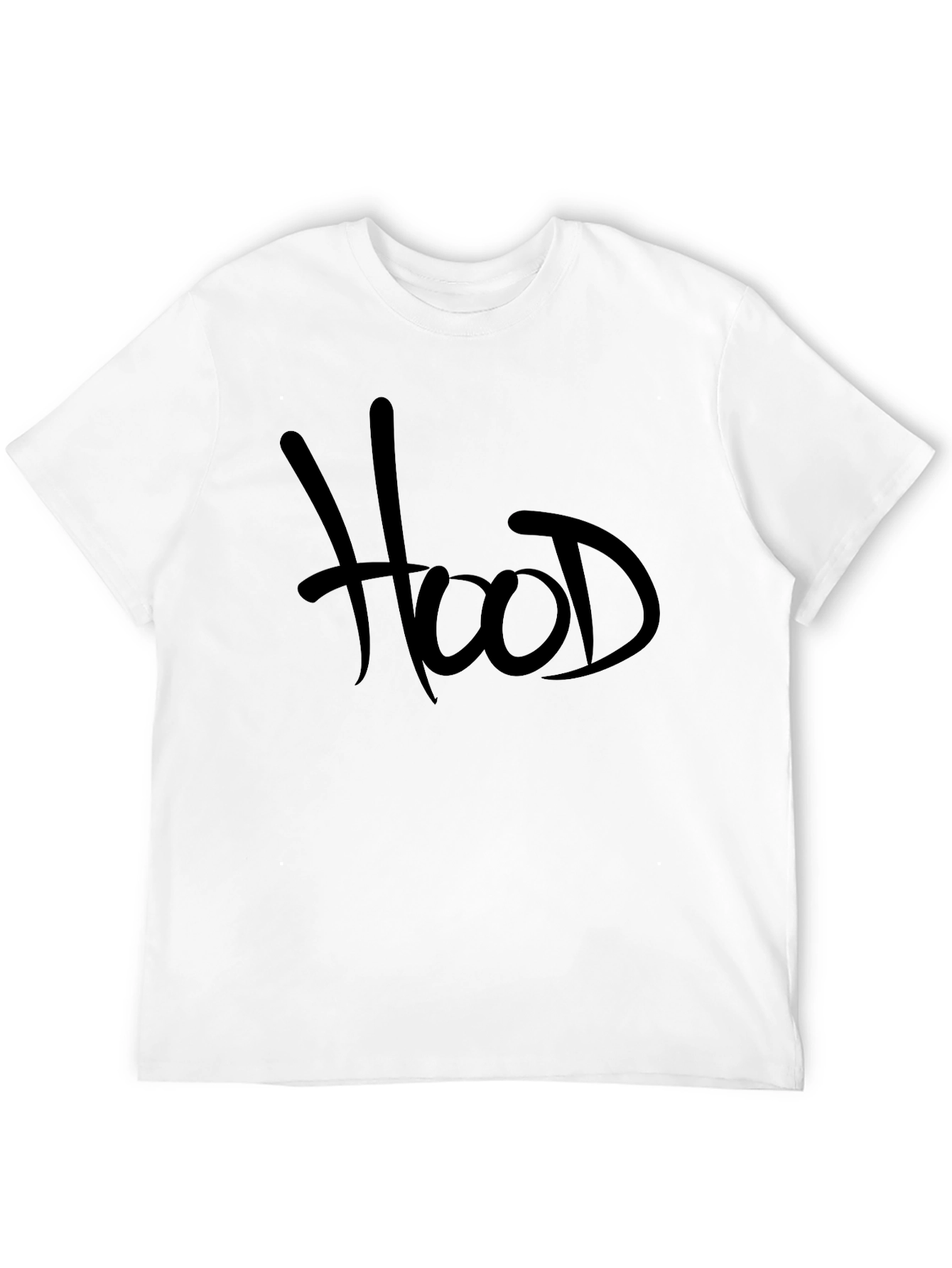 Hood Graphic Tee - Black Casual T-Shirt