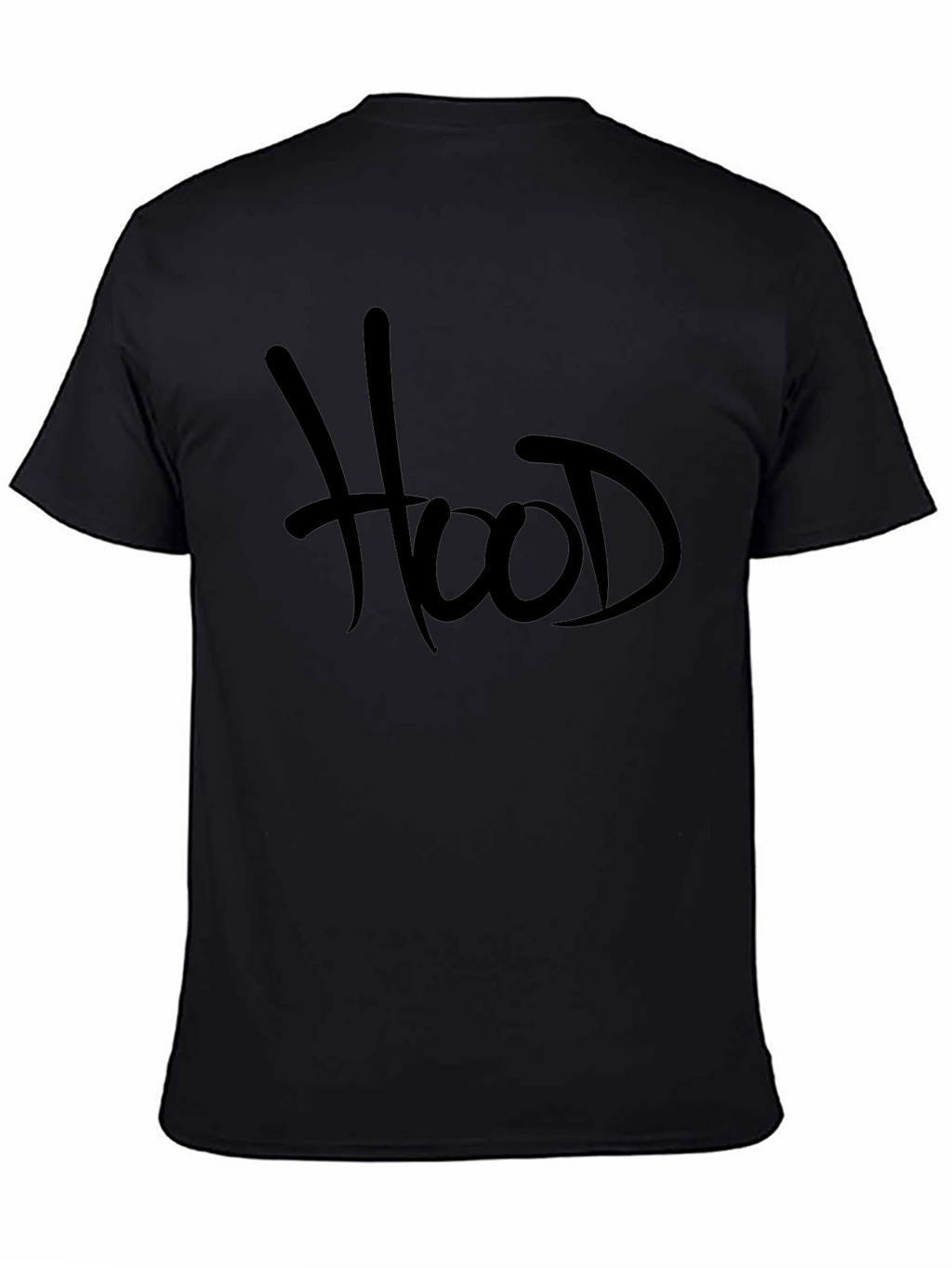 Hood Graphic Tee - Black Casual T-Shirt