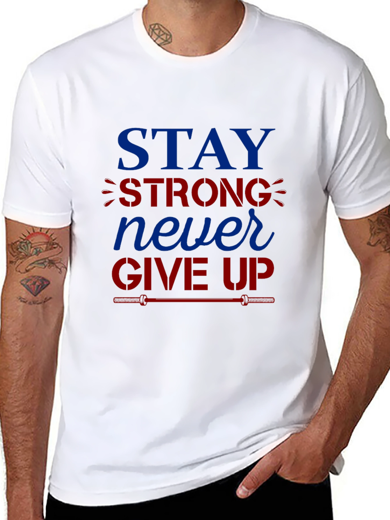 Stay Strong Never Give Up Graphic T-Shirt