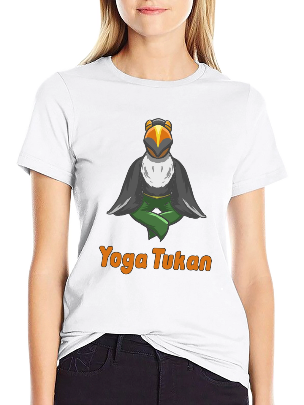 Yoga Tukan T-Shirt - Meditating Bird Design