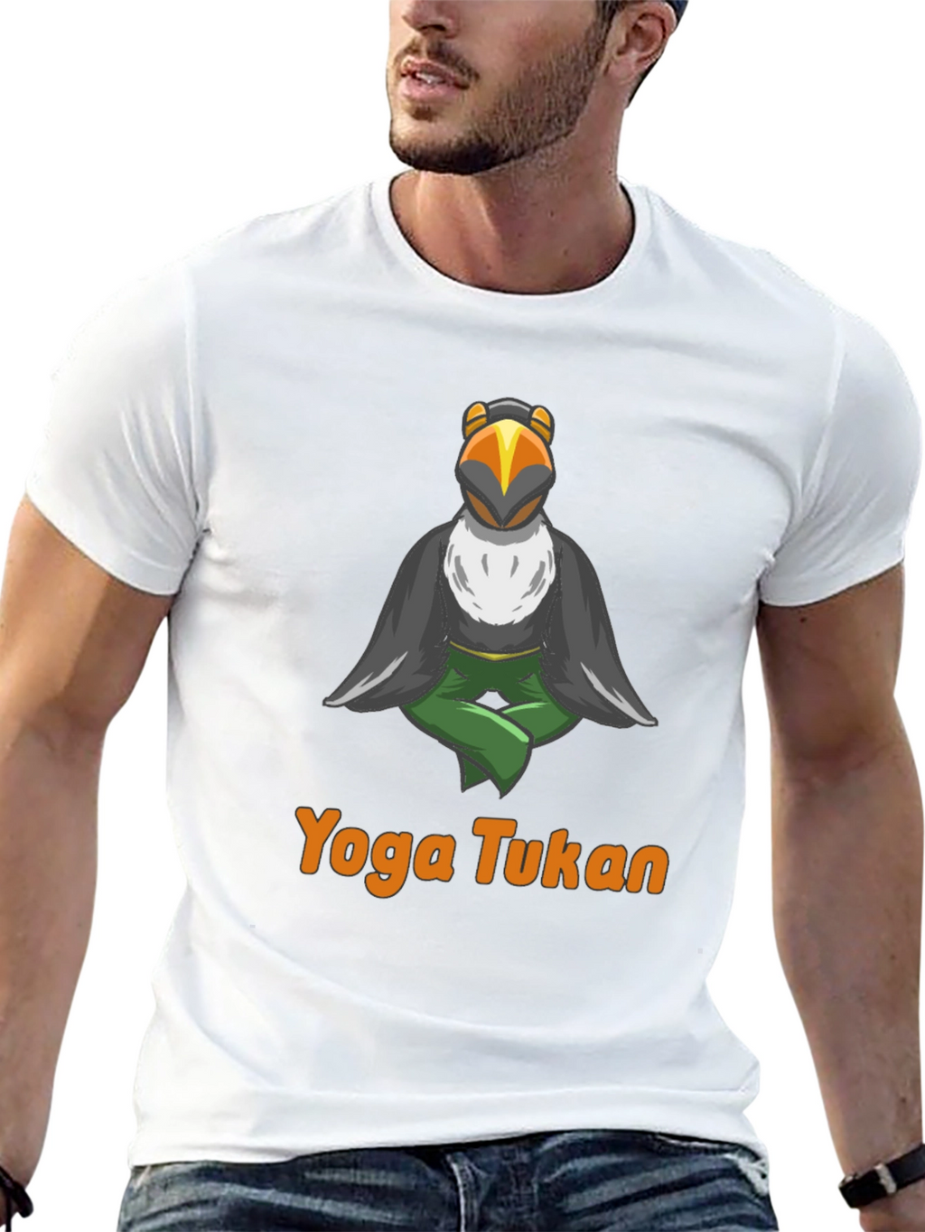 Yoga Tukan T-Shirt - Meditating Bird Design