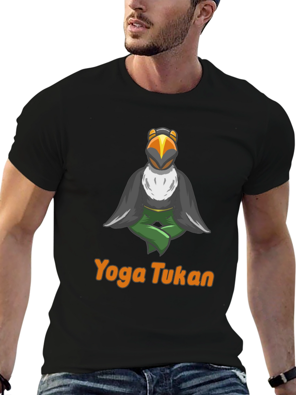 Yoga Tukan T-Shirt - Meditating Bird Design