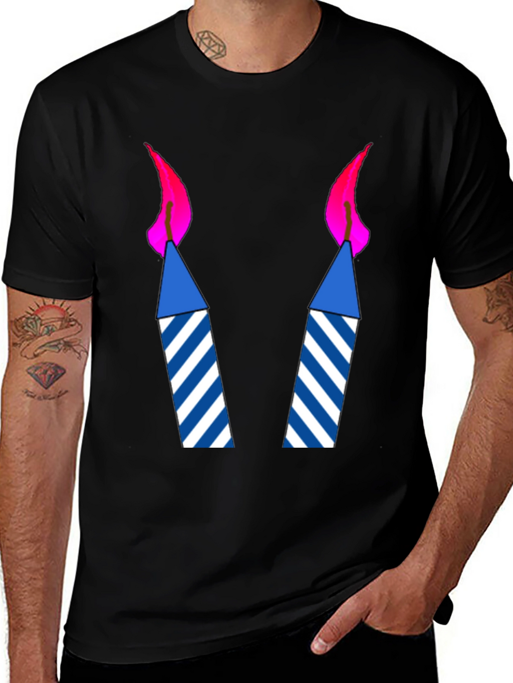 Birthday Candles Graphic Tee - Celebration Shirt