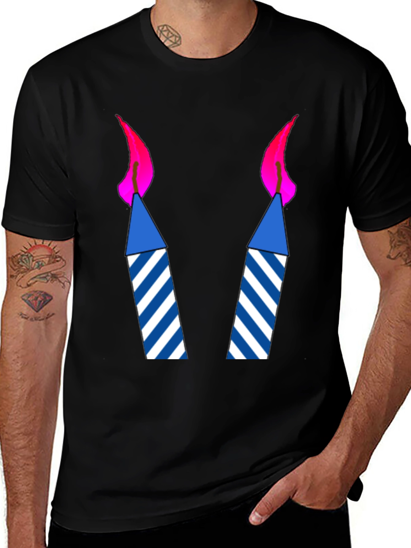 Birthday Candles Graphic Tee - Celebration Shirt