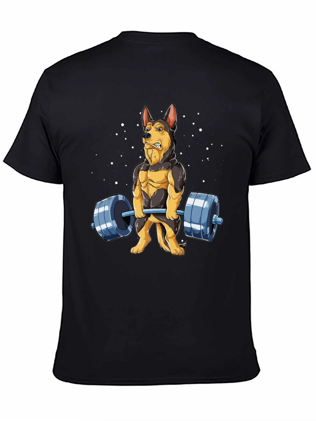 Funny Dog Lifting Weights T-Shirt
