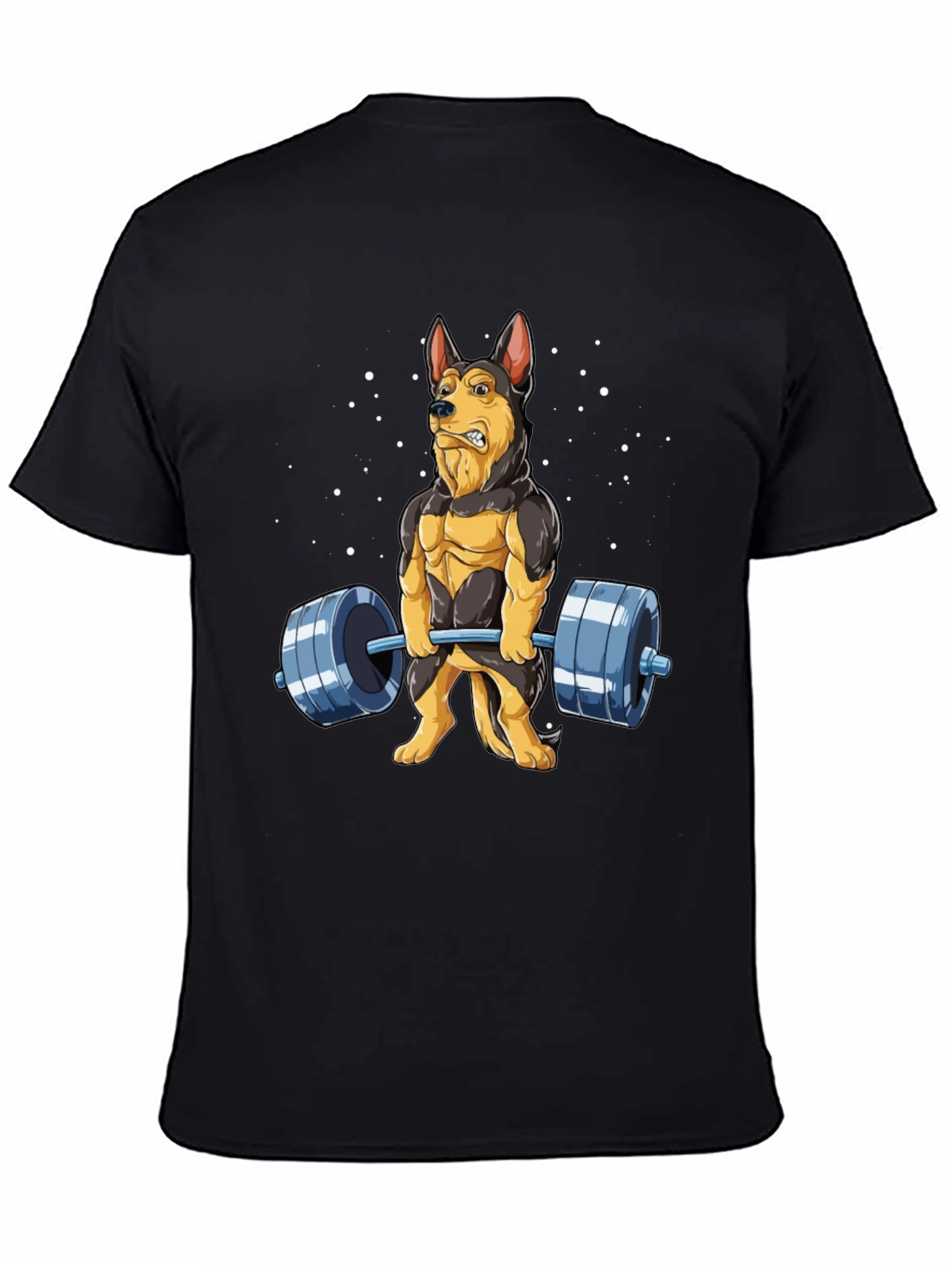 Funny Dog Lifting Weights T-Shirt