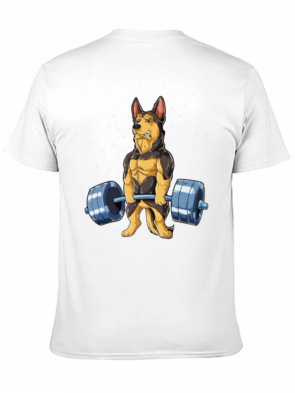 Funny Dog Lifting Weights T-Shirt