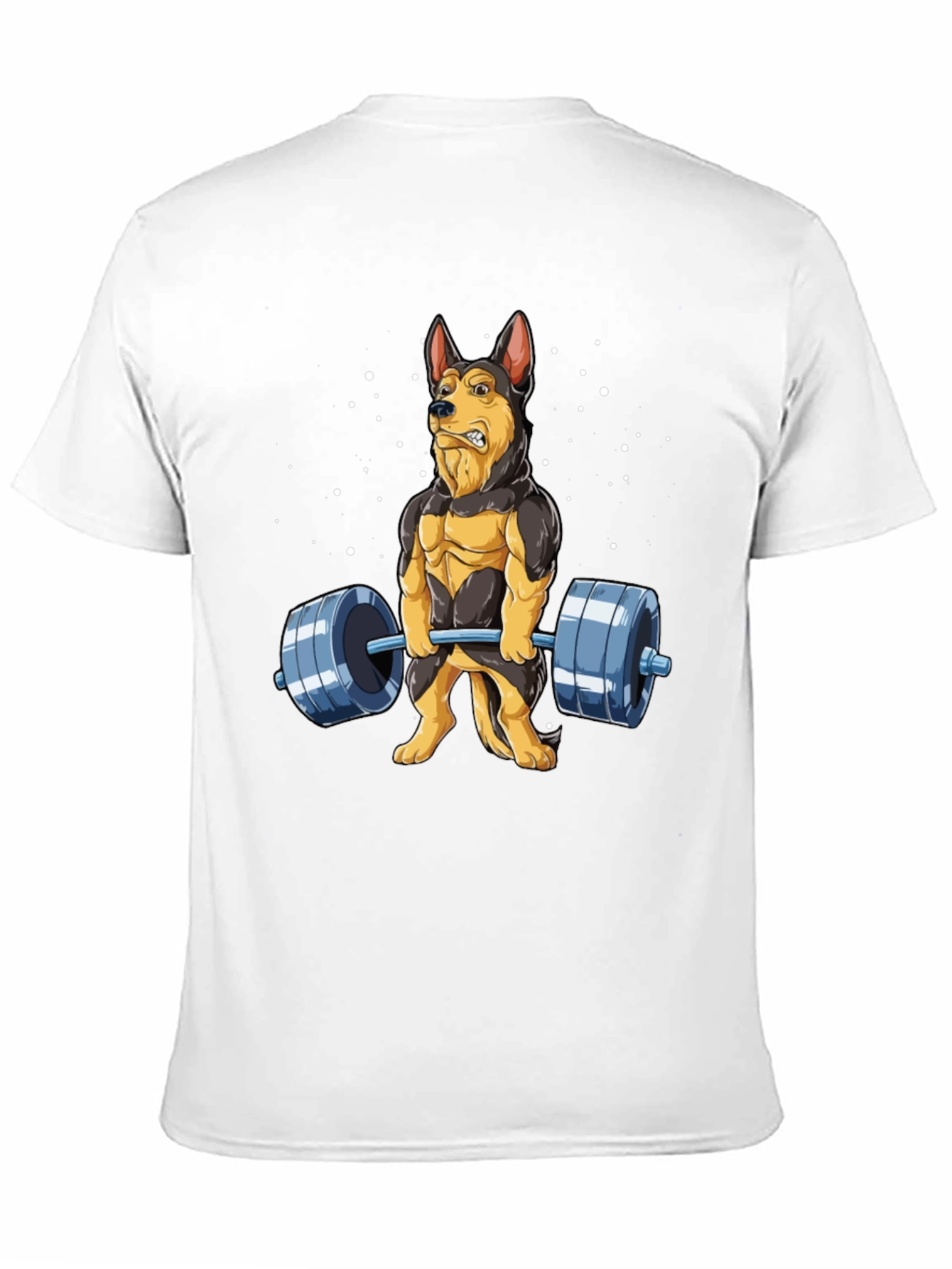 Funny Dog Lifting Weights T-Shirt
