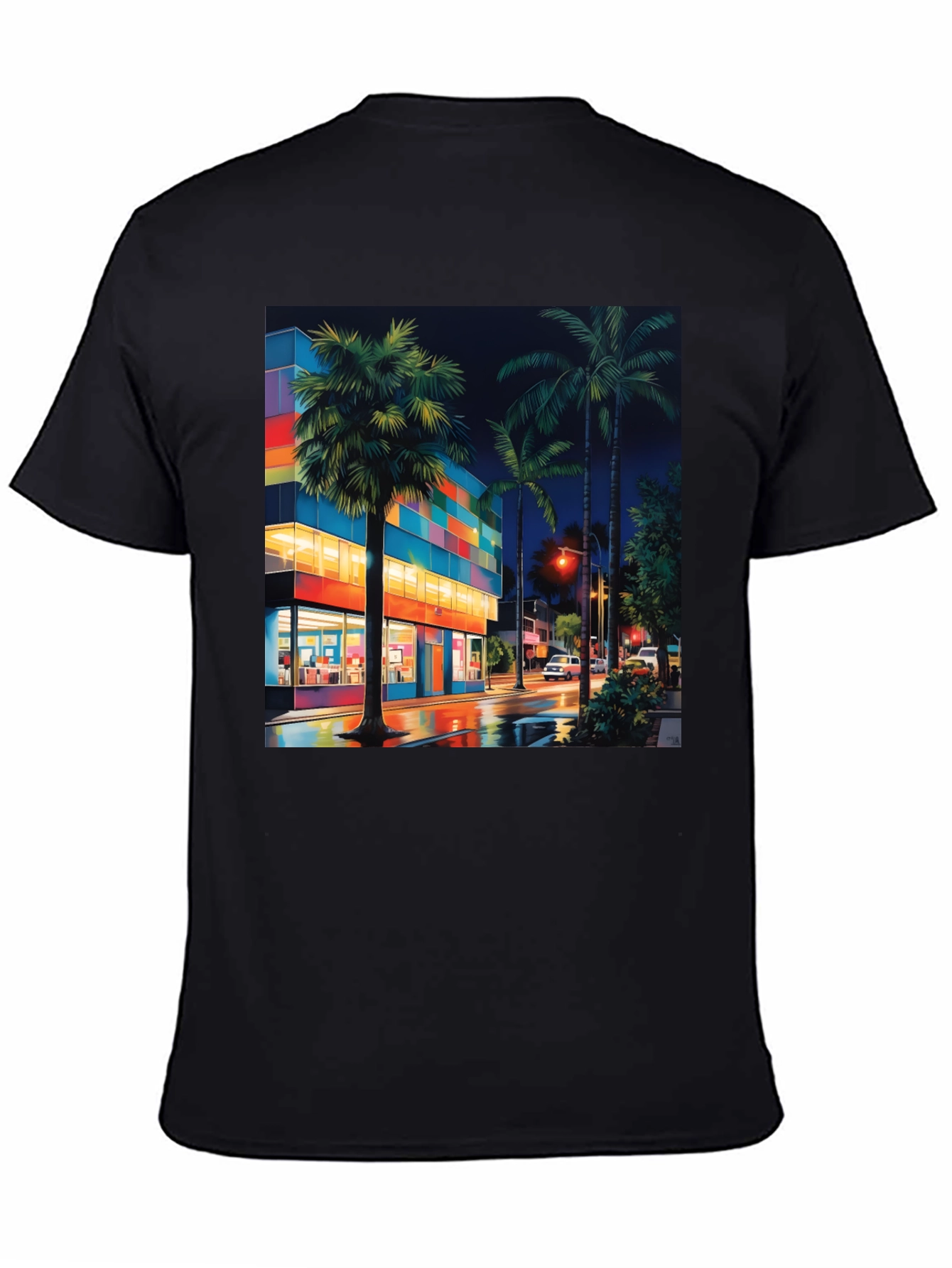 Tropical Night Cityscape T-Shirt