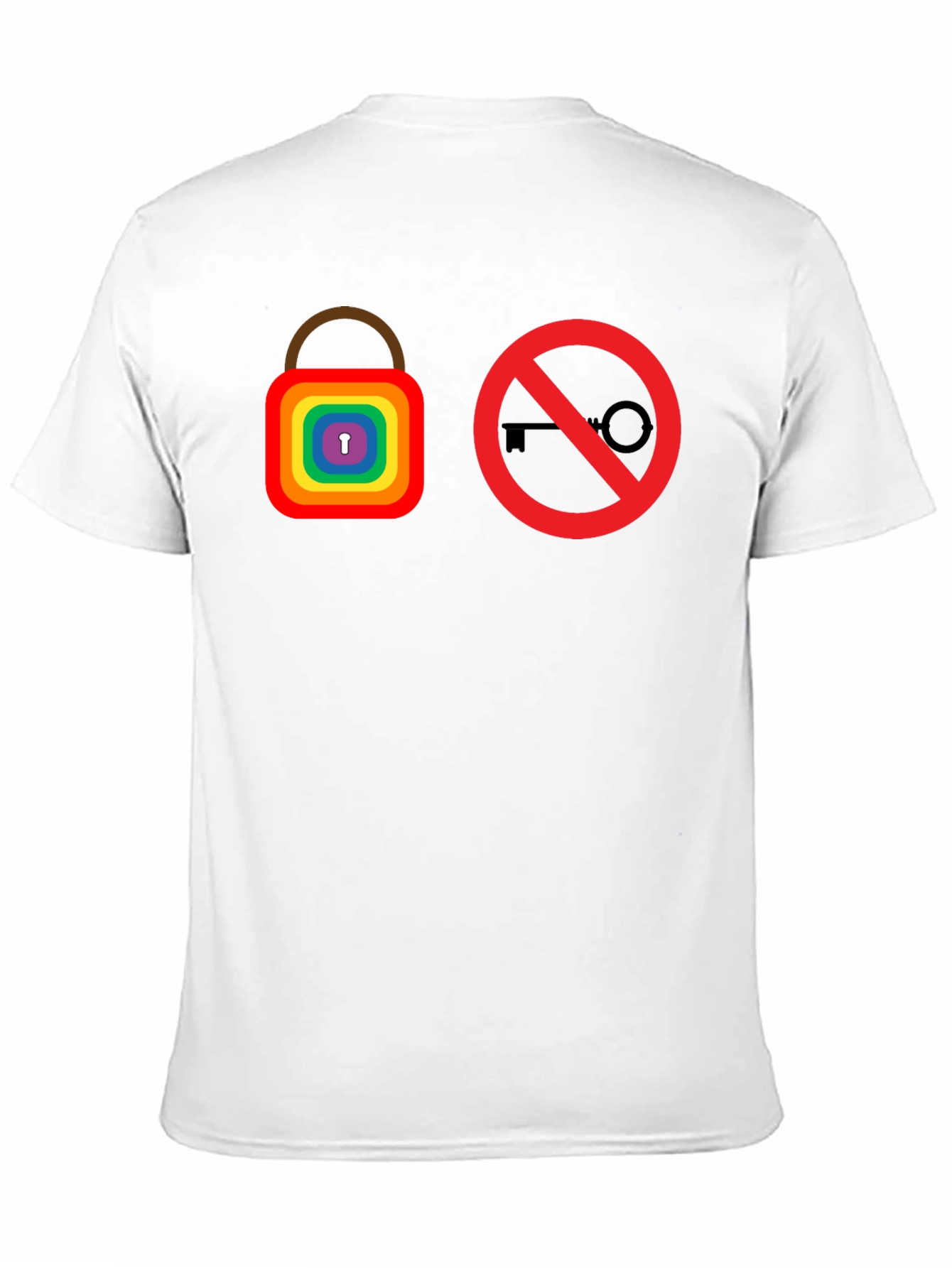 Rainbow Lock No Key T-Shirt - LGBTQ+ Pride
