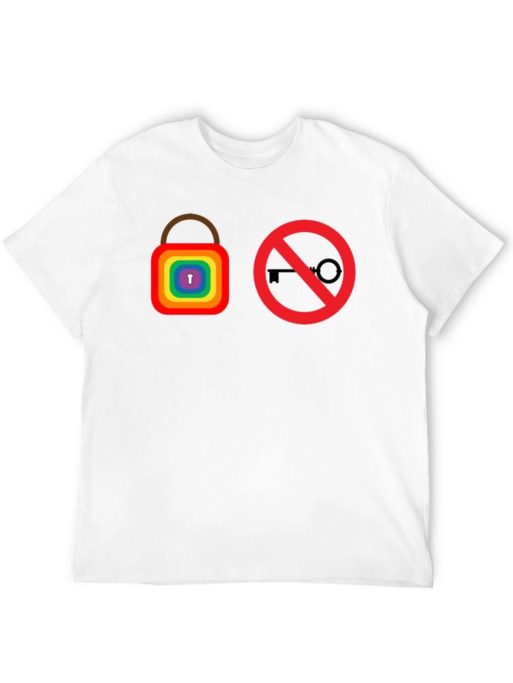 Rainbow Lock No Key T-Shirt - LGBTQ+ Pride