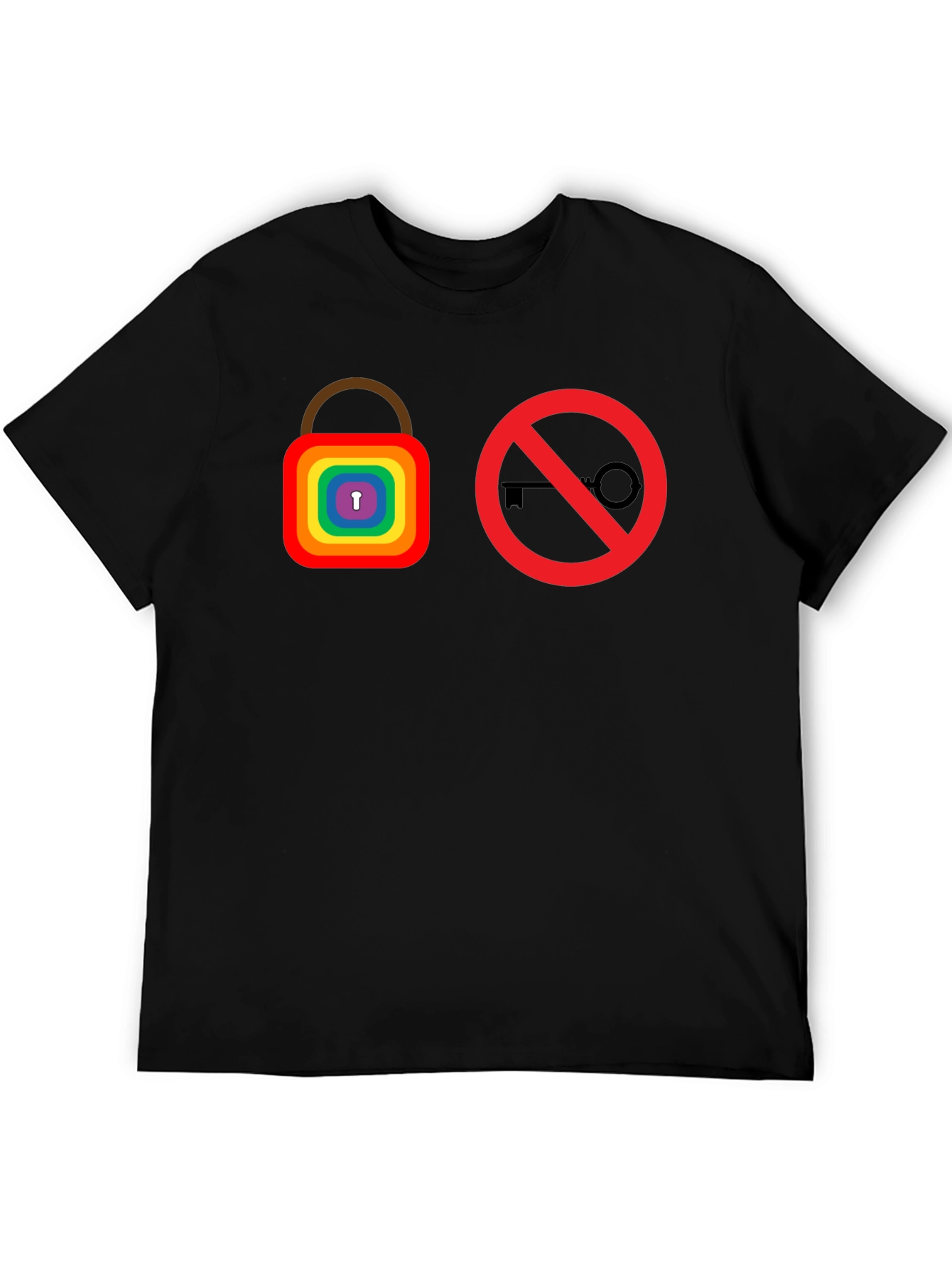 Rainbow Lock No Key T-Shirt - LGBTQ+ Pride