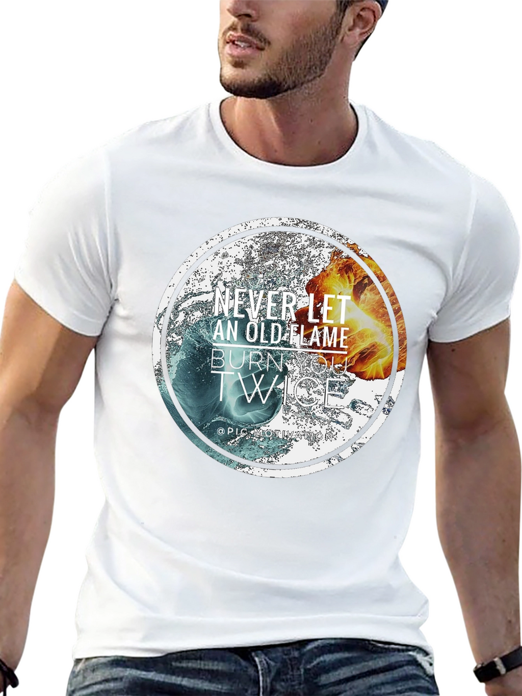 Flame Burn Twice Graphic T-Shirt