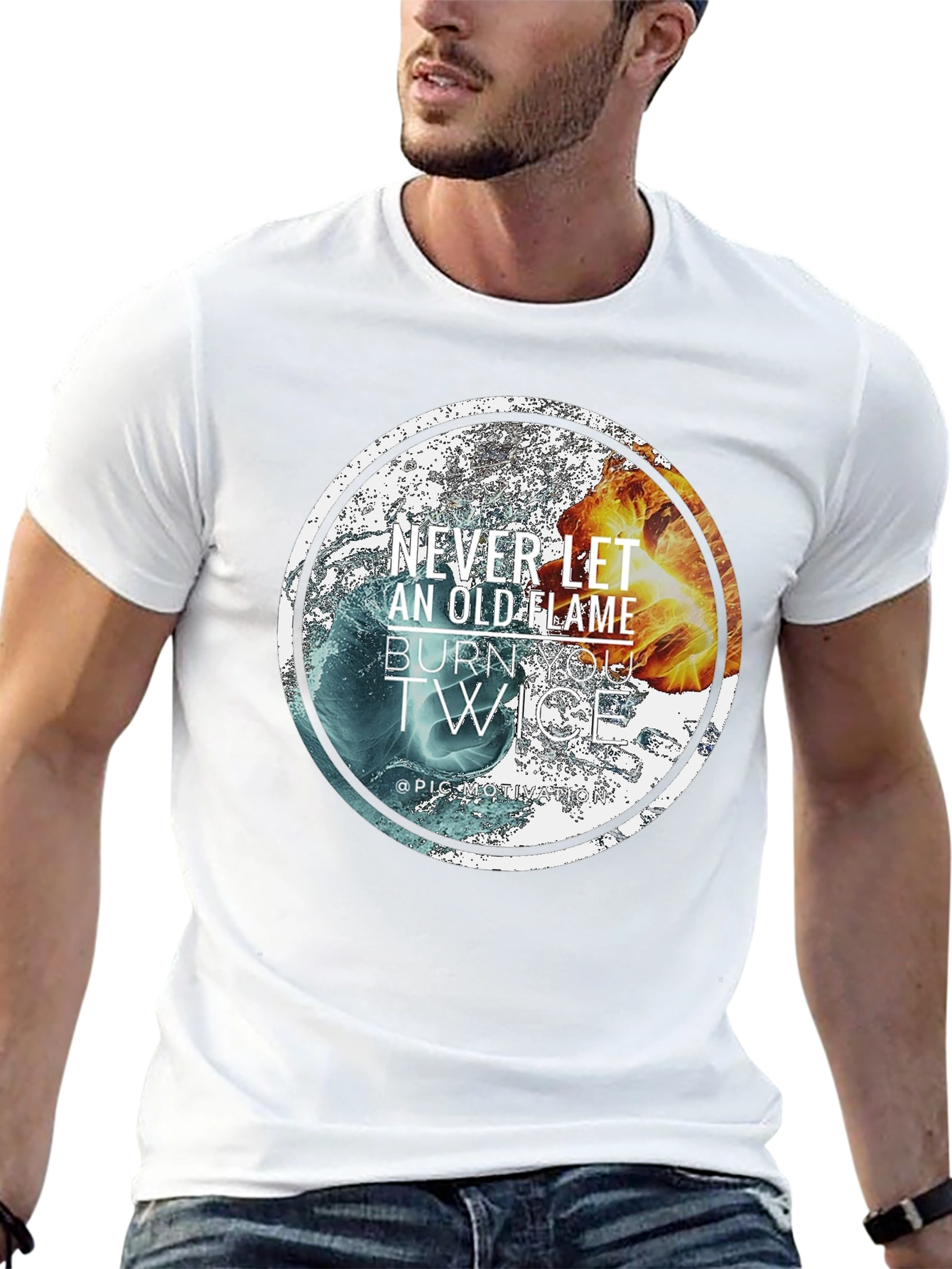 Flame Burn Twice Graphic T-Shirt
