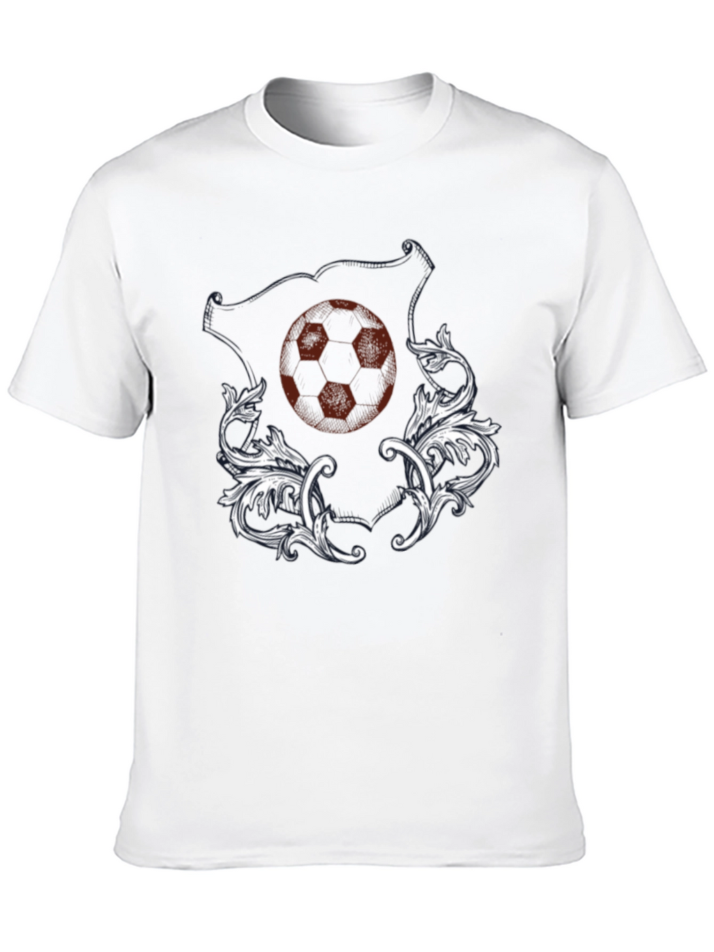 Soccer Ball Floral Graphic Tee - Black