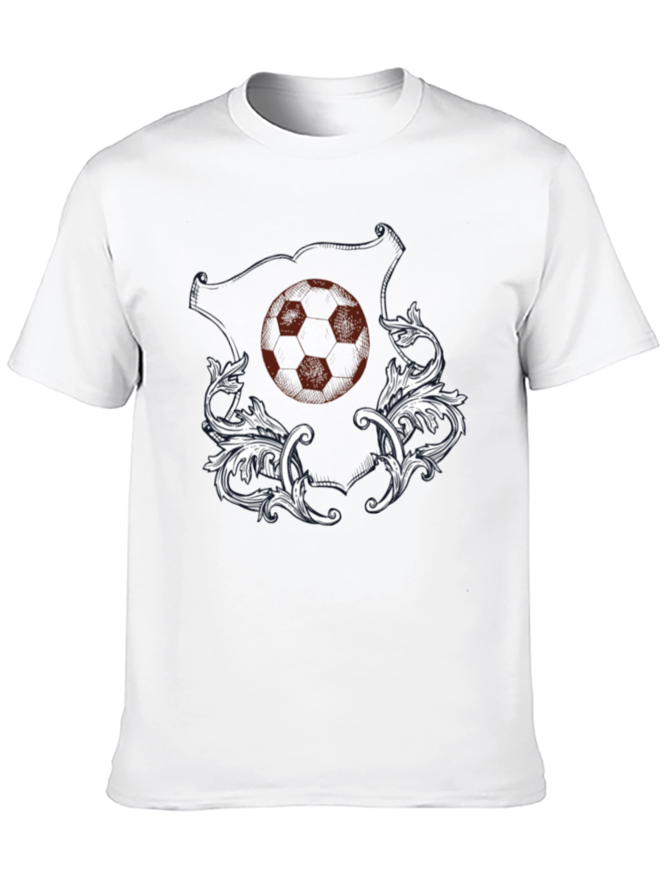 Soccer Ball Floral Graphic Tee - Black