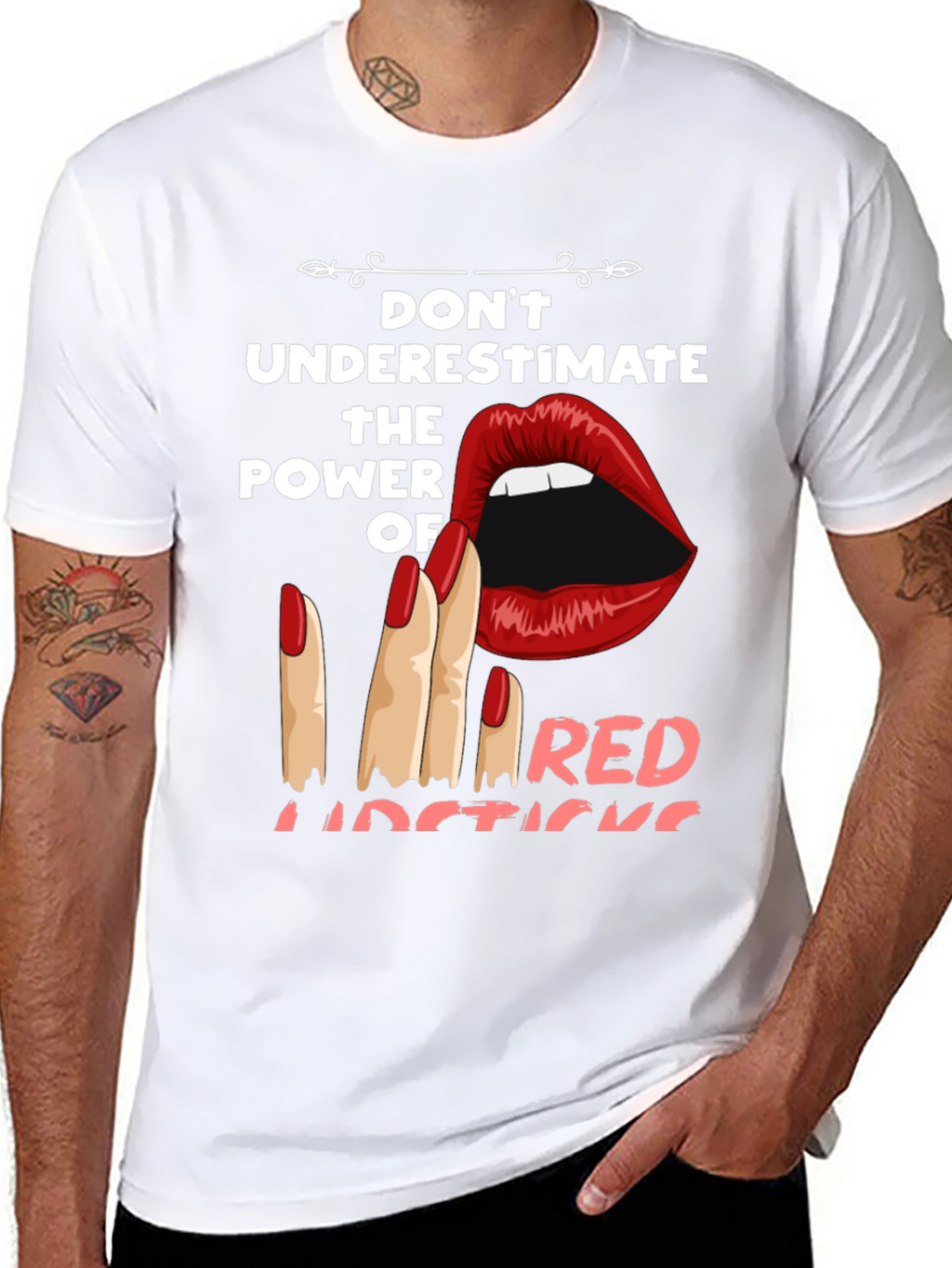 Red Lipstick Power T-Shirt - Bold Graphic Tee