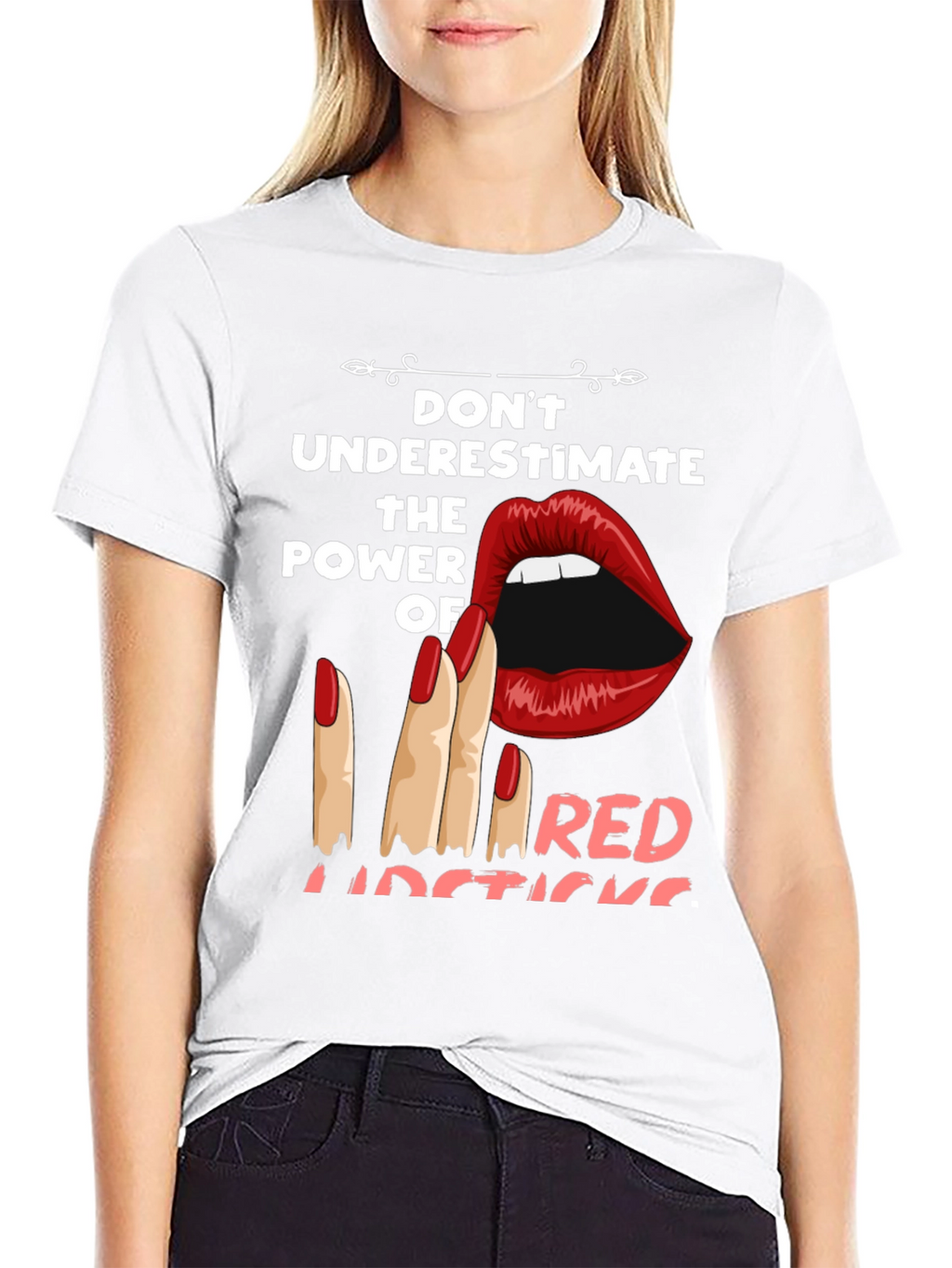 Red Lipstick Power T-Shirt - Bold Graphic Tee