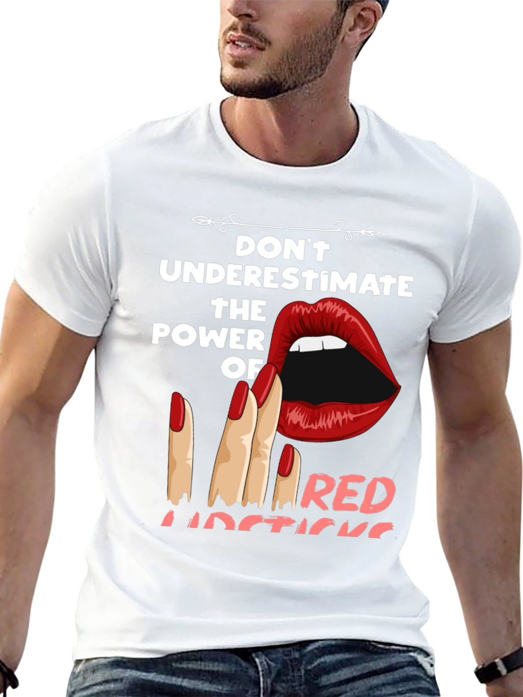 Red Lipstick Power T-Shirt - Bold Graphic Tee