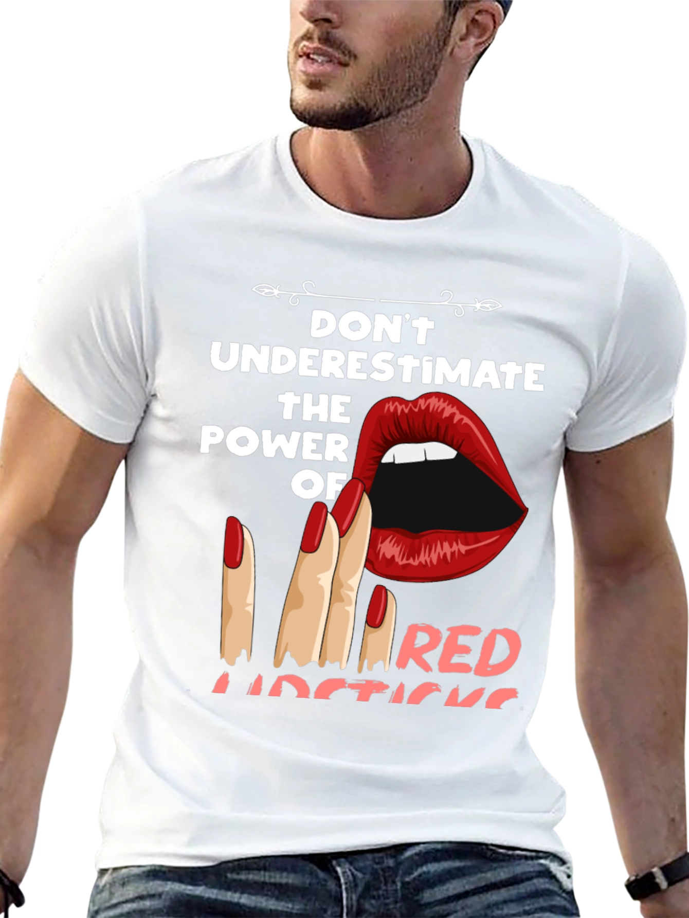 Red Lipstick Power T-Shirt - Bold Graphic Tee