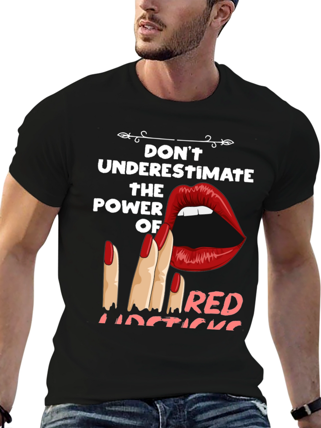 Red Lipstick Power T-Shirt - Bold Graphic Tee