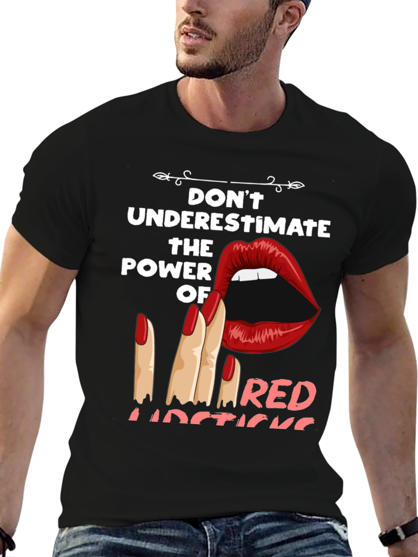 Red Lipstick Power T-Shirt - Bold Graphic Tee