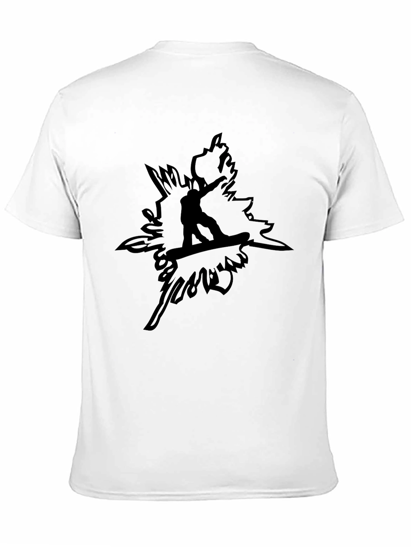 Black Snowboard Graphic Tee - Mens